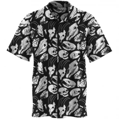 Wicked Clothes Animal Bones Button-Up Shirt Button-Ups