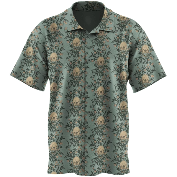 Wicked Clothes Button-Ups Floral Bats Button-Up Shirt