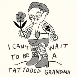 Wicked Clothes 'Tattooed Grandma' Shirt New