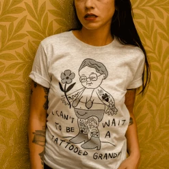 Wicked Clothes 'Tattooed Grandma' Shirt New