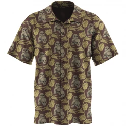 Wicked Clothes 'Ornate Skulls' Button-Up Shirt New