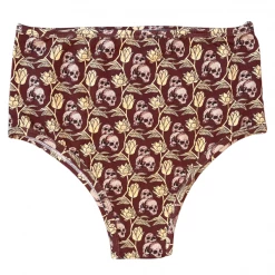 Wicked Clothes 'Ornate Skulls' High-Waisted Underwear New