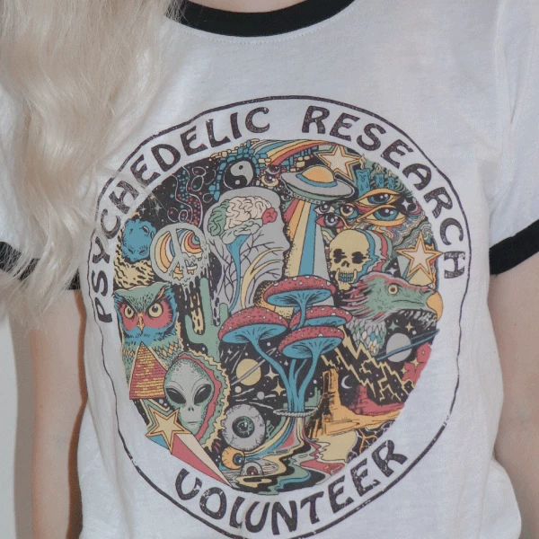 Wicked Clothes BESTSELLERS 'Psychedelic Research Volunteer' Ringer Shirt 6 Wicked Clothes BESTSELLERS 'Psychedelic Research Volunteer' Ringer Shirt