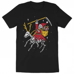 Wicked Clothes Santa Reaper Shirt Bones