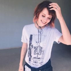 Wicked Clothes Skelfie Shirt Bones