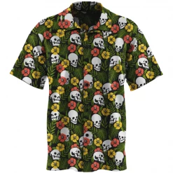 Wicked Clothes Button-Ups Tropical Skulls Button-Up Shirt