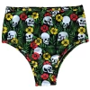 Wicked Clothes 'Tropical Skulls' High-Waisted Underwear New